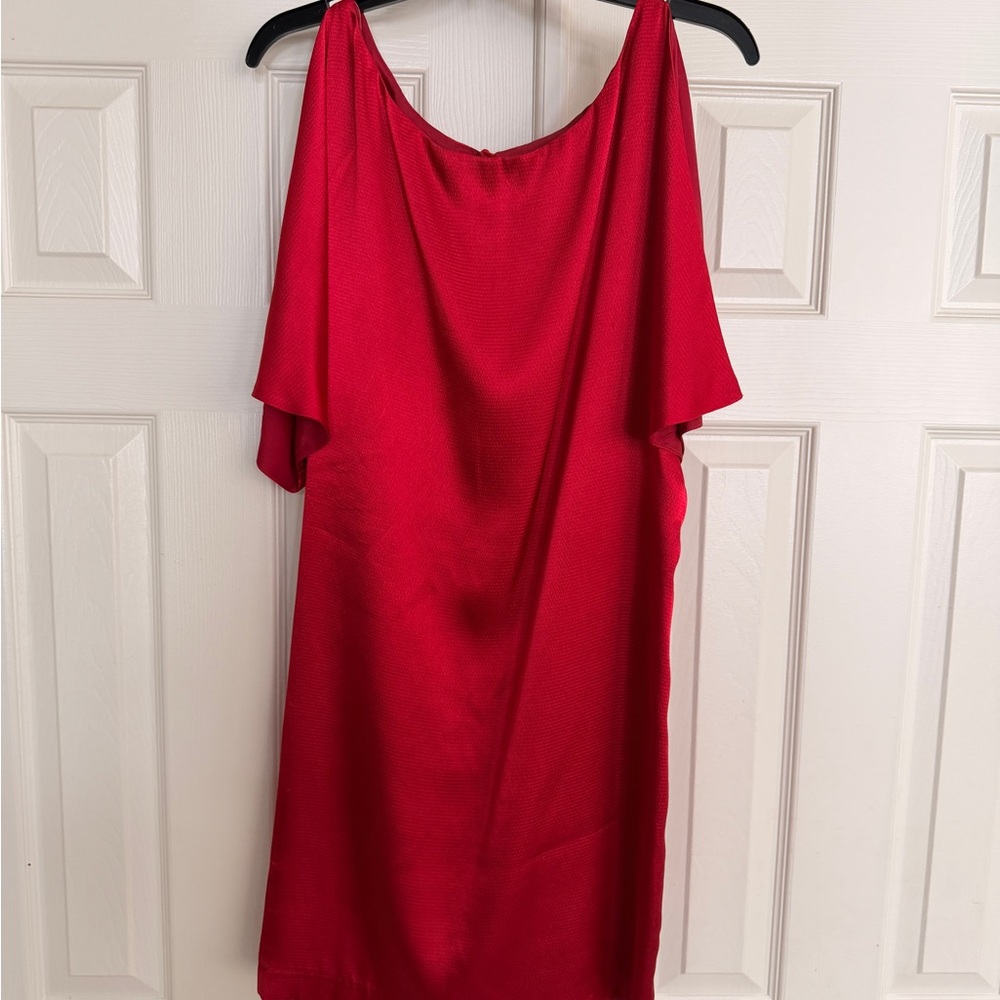 Aidan Maddox Elegant Red Cold Shoulder Dress 10 - Picture 3 of 8